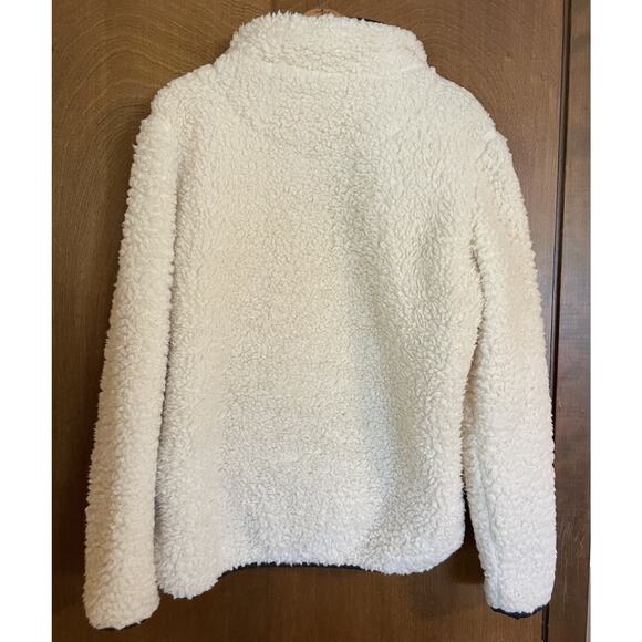 Thread + Supply Sherpa Ivory 1/4 Zip Pullover Size Women’s Medium Pockets - Picture 2 of 3